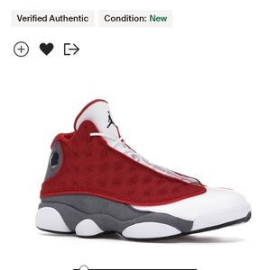 Red and white Jordan 13 Retro